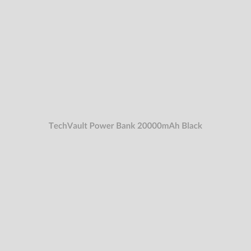 TechVault Power Bank for 20000mAh - Black