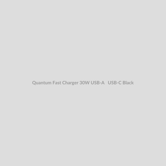 Quantum Fast Charger 30W for USB-A + USB-C - Black
